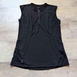 ATHLETA Pacifica II Tank Black UPF Swim Rashguard Surf Athletic Yoga Top Size M